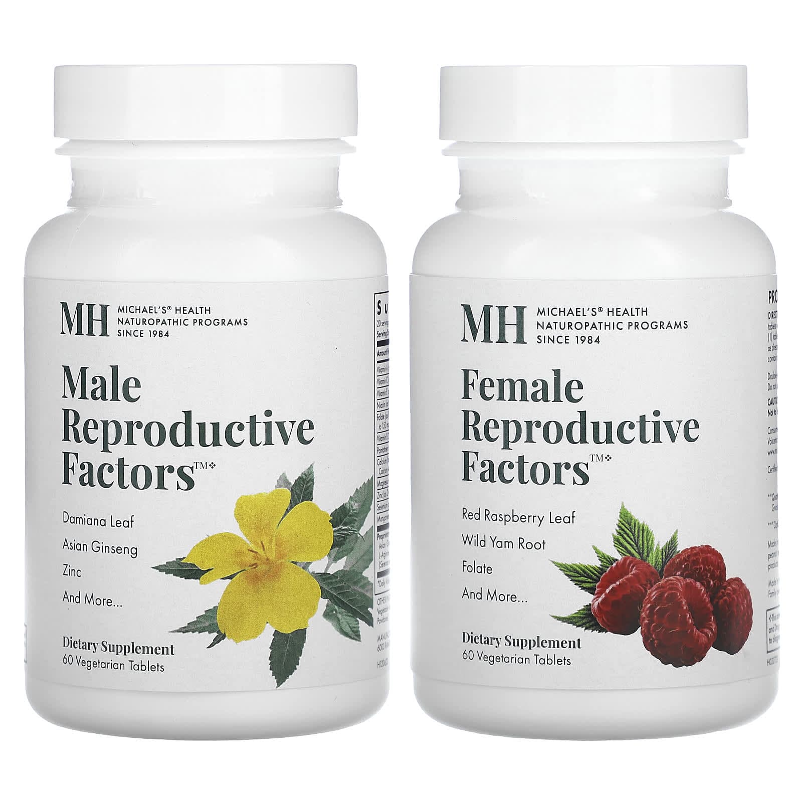 Michael's Naturopathic, Men's and Women's Reproductive Factors Couple Pack, 2 Bottles, 60 Veggie Tablets Each
