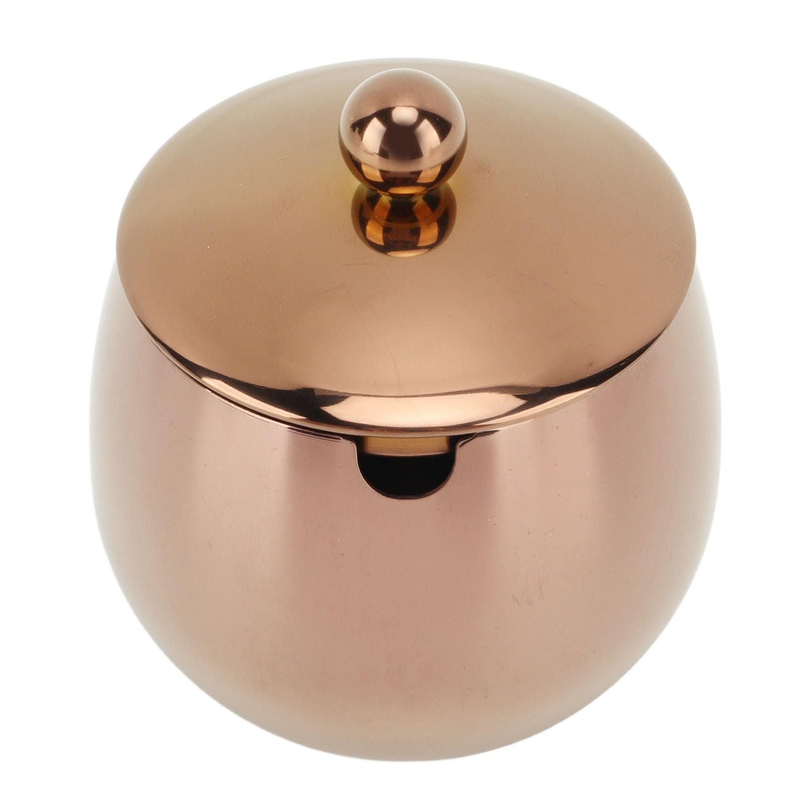 Large Stainless Steel Sugar Bowl Spice Jar With Lid Storage For Salt Candy Coffee Dishwasher Safe L(for 6.5-9kg) rose gold