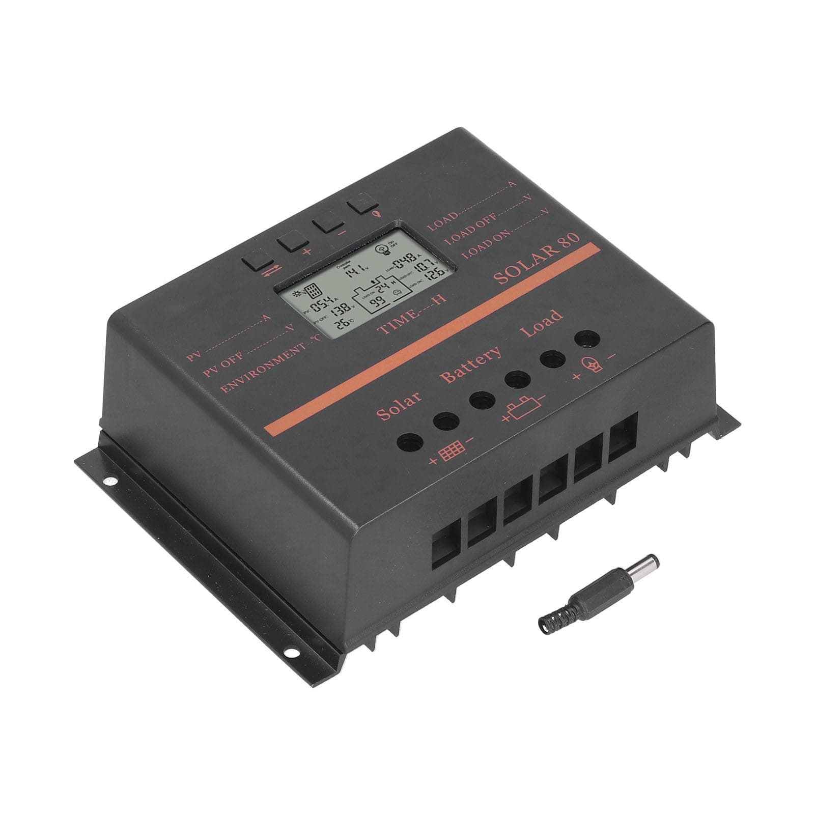 Solar Charge Controller PWM 80A 12V/24V USB Durable Photovoltaic Solar Controller for Home Use