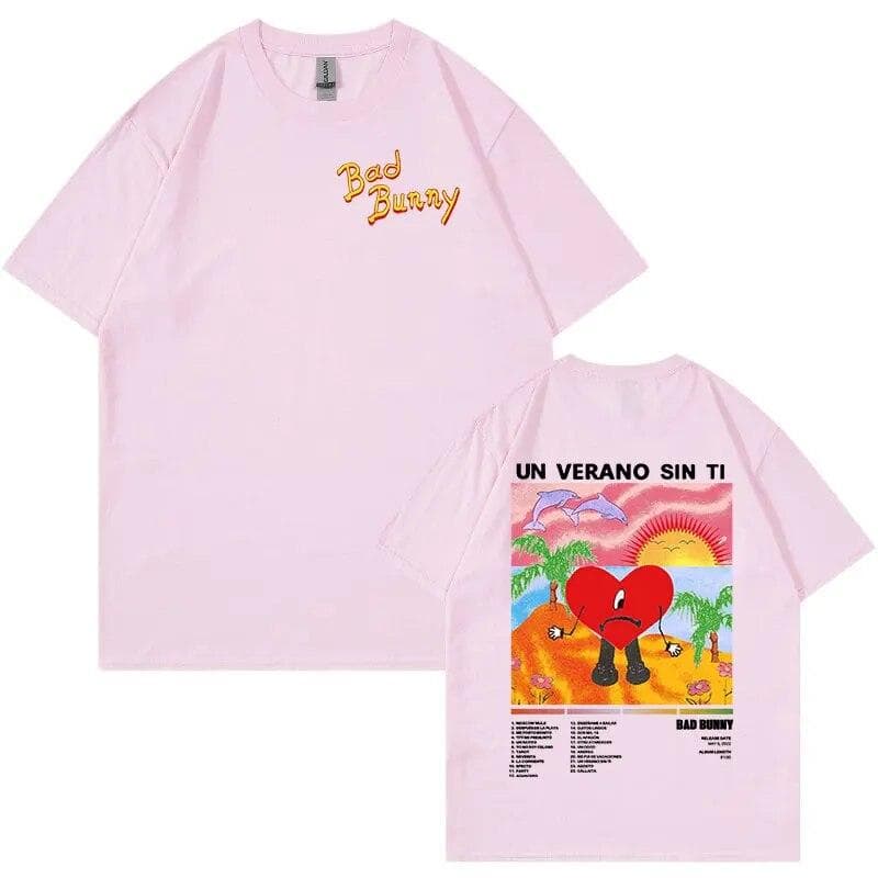 Bad Bunny Un Verano Sin Ti Graphics Print T-shirt Unisex Clothes Fashion Hip Hop Short Sleeve Oversized T-shirts Unisex Streetwear M