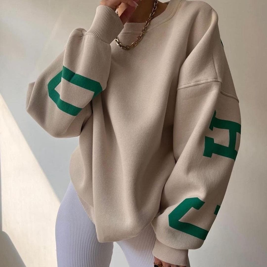 BITCED Women's Casual Fashion Print Thick Top Long Sleeve Hoodie M