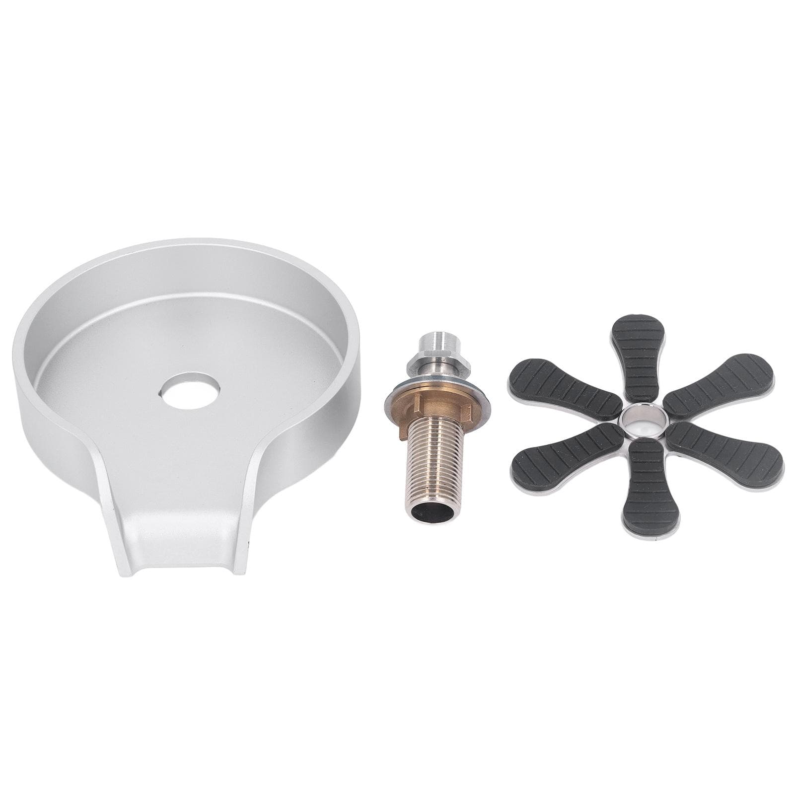 Glass Rinser for Kitchen Sink 6 Leaf Cup Washer ABS Base Faucet Glass Rinser for Home Restaurant silver