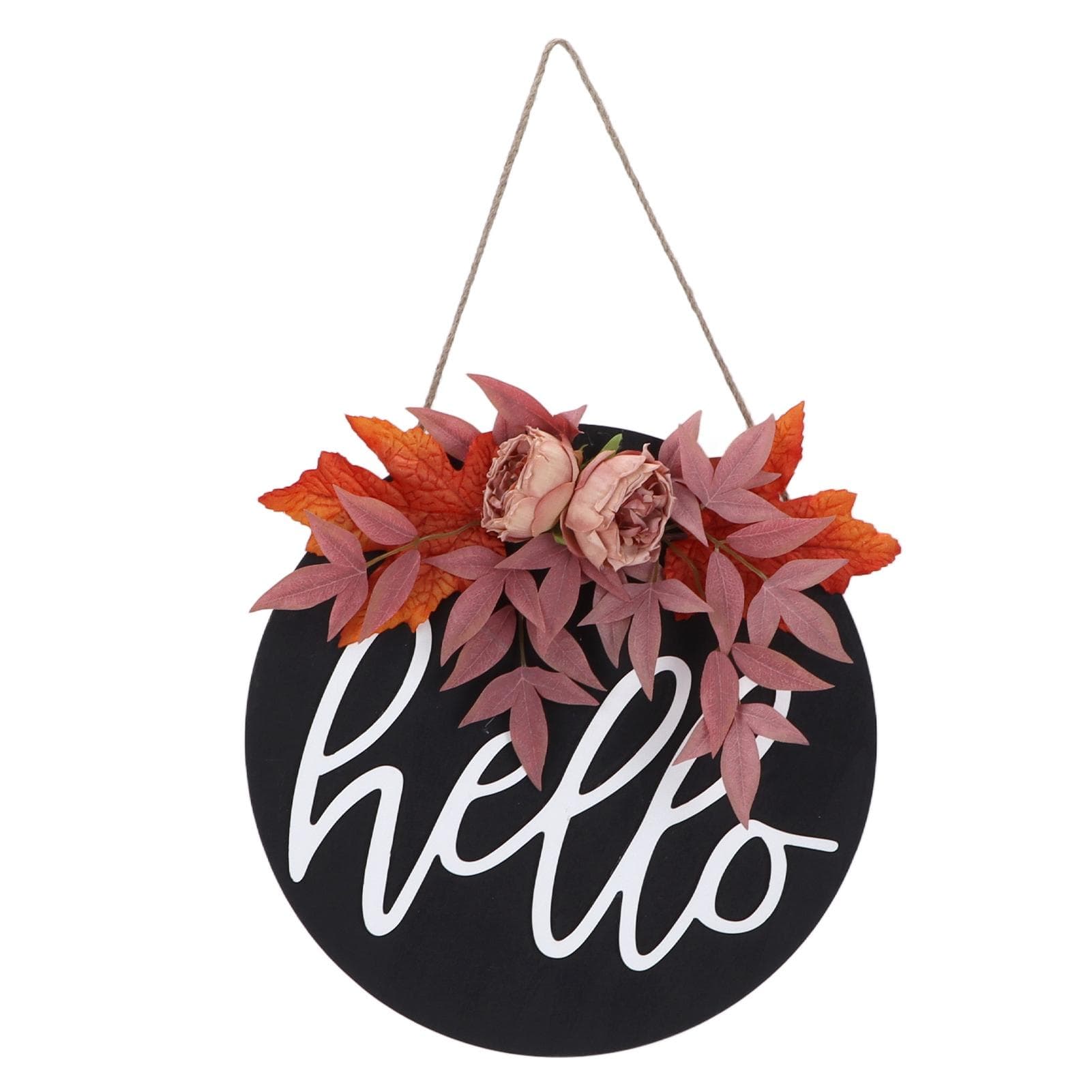 Thanksgiving Wreath Wooden Sign Door Hanging Welcome Sign Wreath Listing Home DecorationMaple