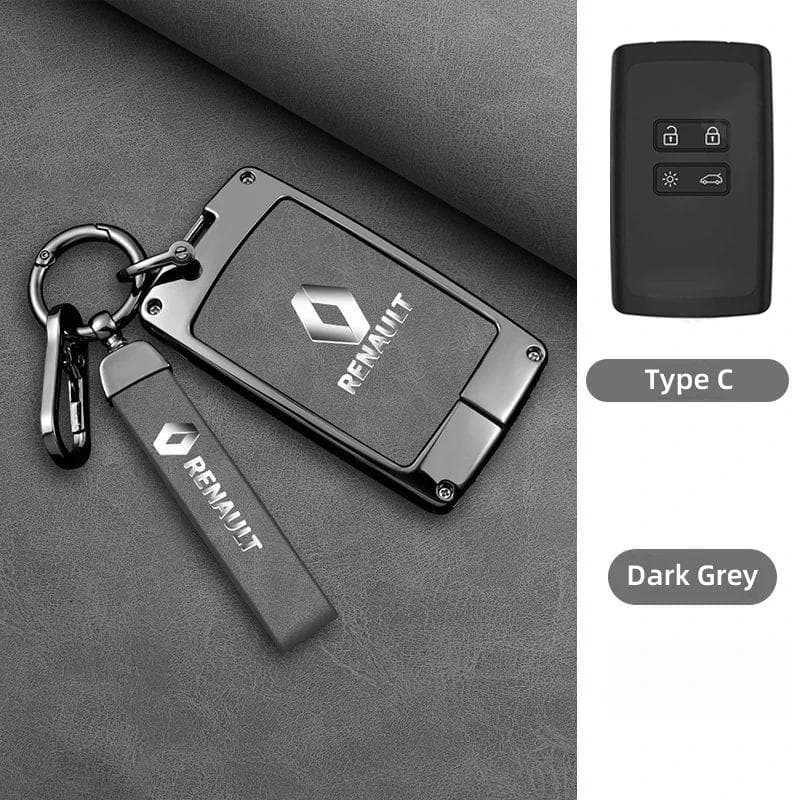 Hub Caps Zinc Alloy Car Key Case Cover Shell Keychain For Renault Koleos Captur Kadjar Megane Clio 5 Talisman Arkana Zoe Scenic