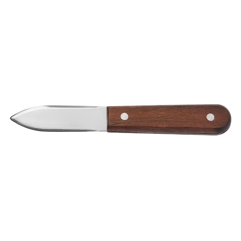 Stainless Steel Wooden Handle Dull Blade Oyster Knives Scallop Seafood Tools Seafood Scallop Knife Seafood Opener