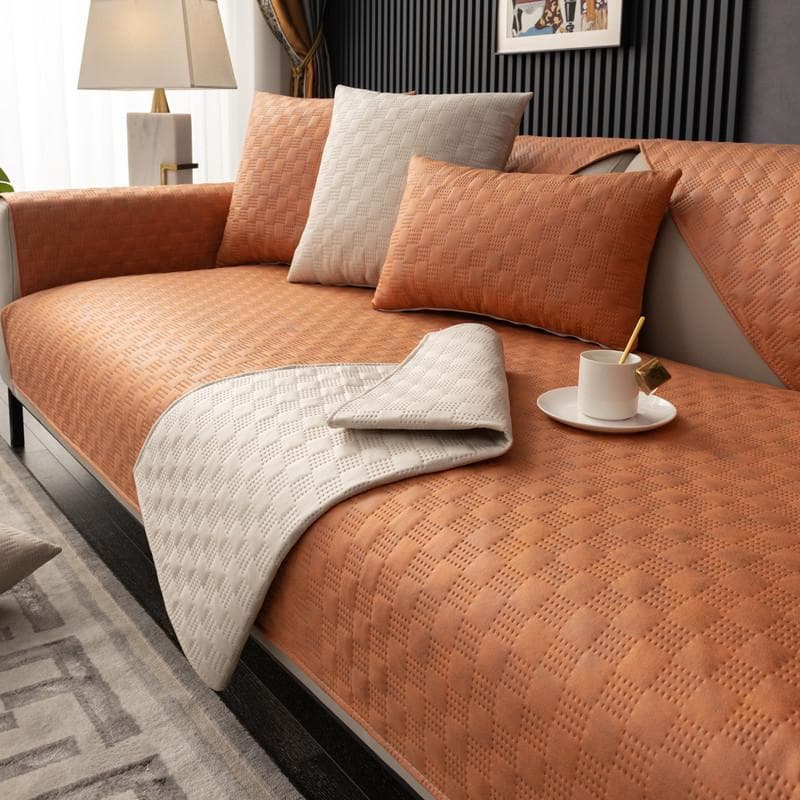 Waterproof Sofa Mat Anti Slip Thickened Nordic Sofa Towel Four Seasons Technology Cloth Ultrasonic Sofa Cover for Living Room 90x210cm 1pcs