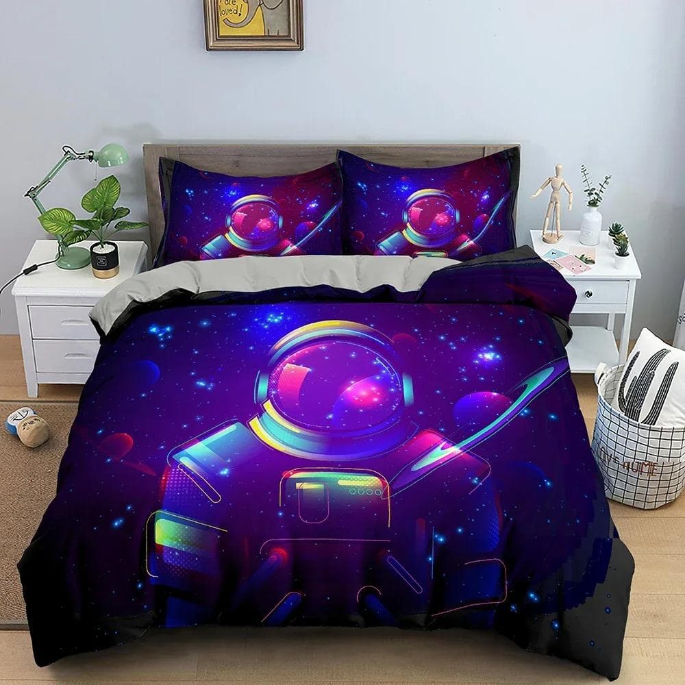 Retro Bedding Set Abstract Duvet Cover Set Waves And Sunset Pattern Comforter Cover With Pillowcase King Queen Home Textiles 70x133cm 2pcs