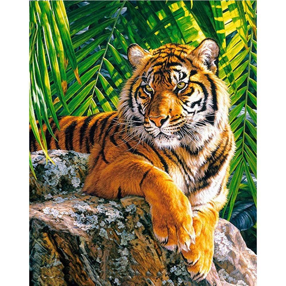 5D DIY Diamond Painting Animal Tiger Embroidery Diamond Cross Stitch Mosaic Painting Decor Gift 20X30CM