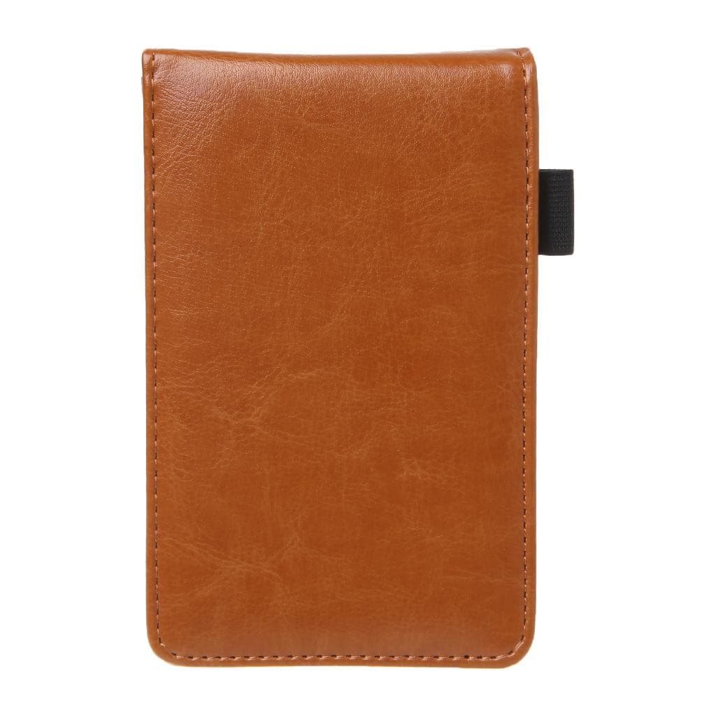 Multifunction Pocket Planner A7 Notebook Small Notepad Note Book Leather Cover Business brown
