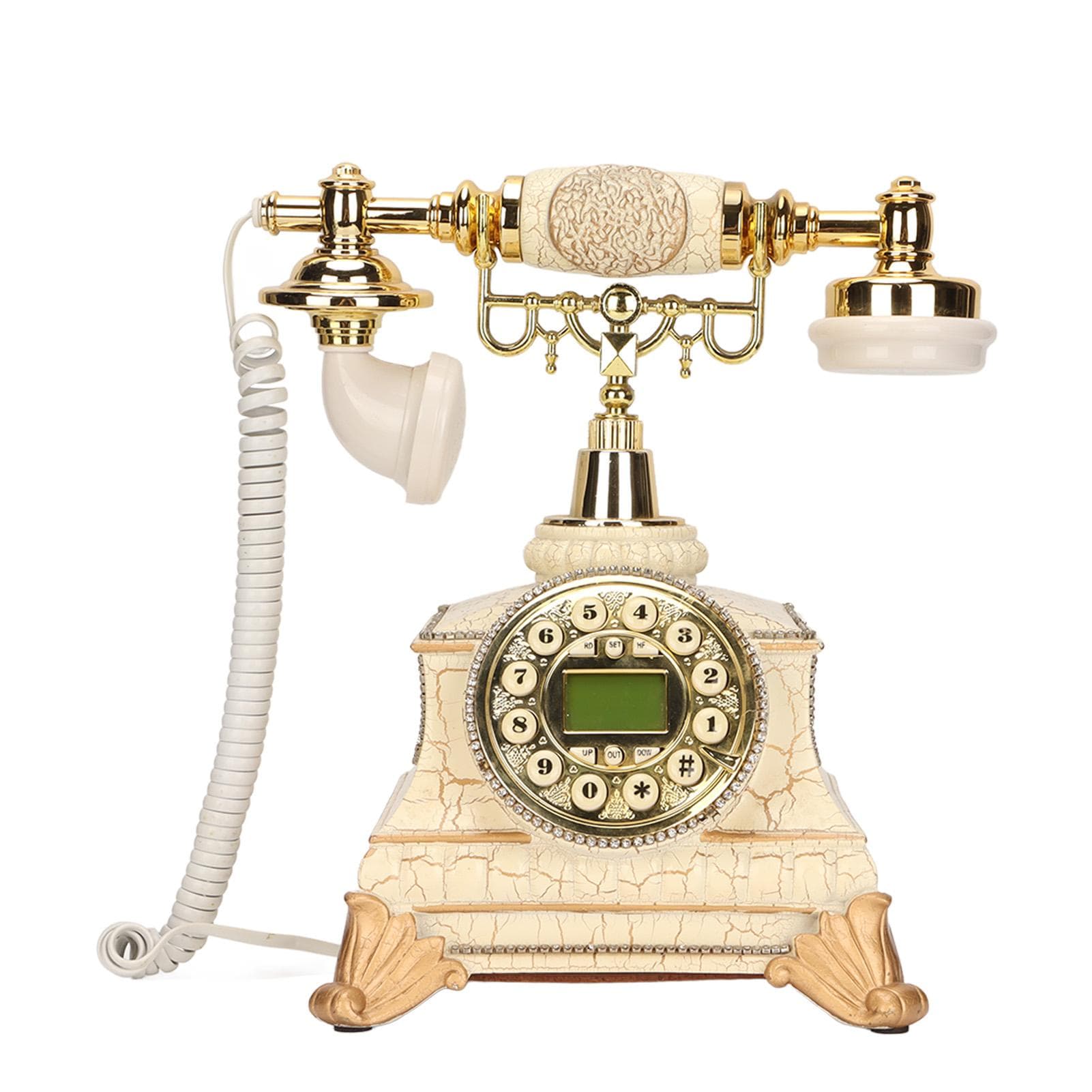 MS‑612A European Vintage Telephone Retro Old Fashioned Landline Phone for Home Office Cafe Bar Decor US Plug