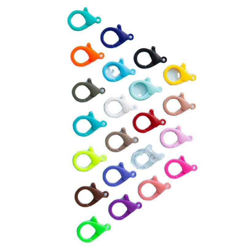 100 Pcs Colored Lobster Clasp Light 25mm Lobster Claw Clasps for DIY Backpacks Key Chains Bracelets