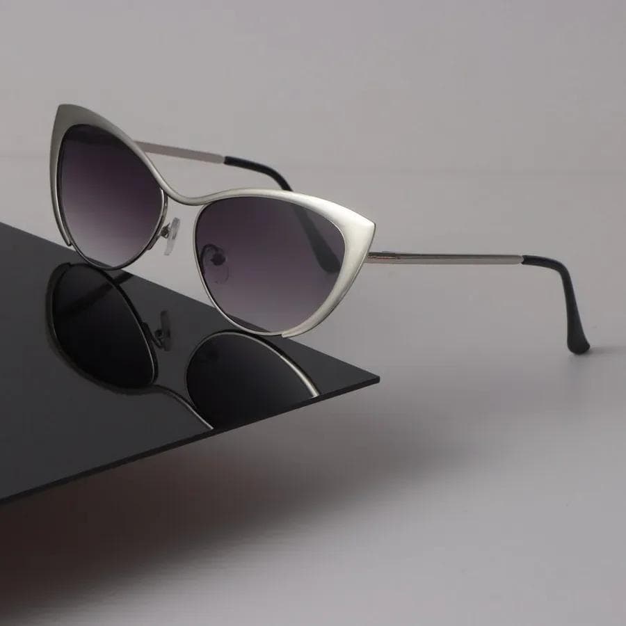 Luxury Mirror Cat Eye Sunglasses Women Men Designer Retro Sun Glasses Casual Colors UV Protection Fashionable Other