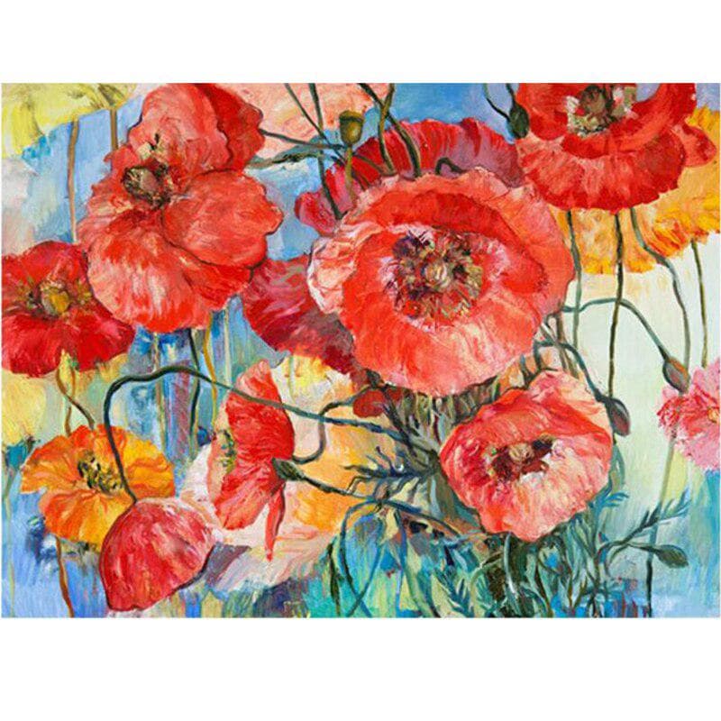 DIY Diamond Painting Flower Pattern Diamond Embroidery Art Painting Cross Stitch Mosaic Home Decor 20X30CM
