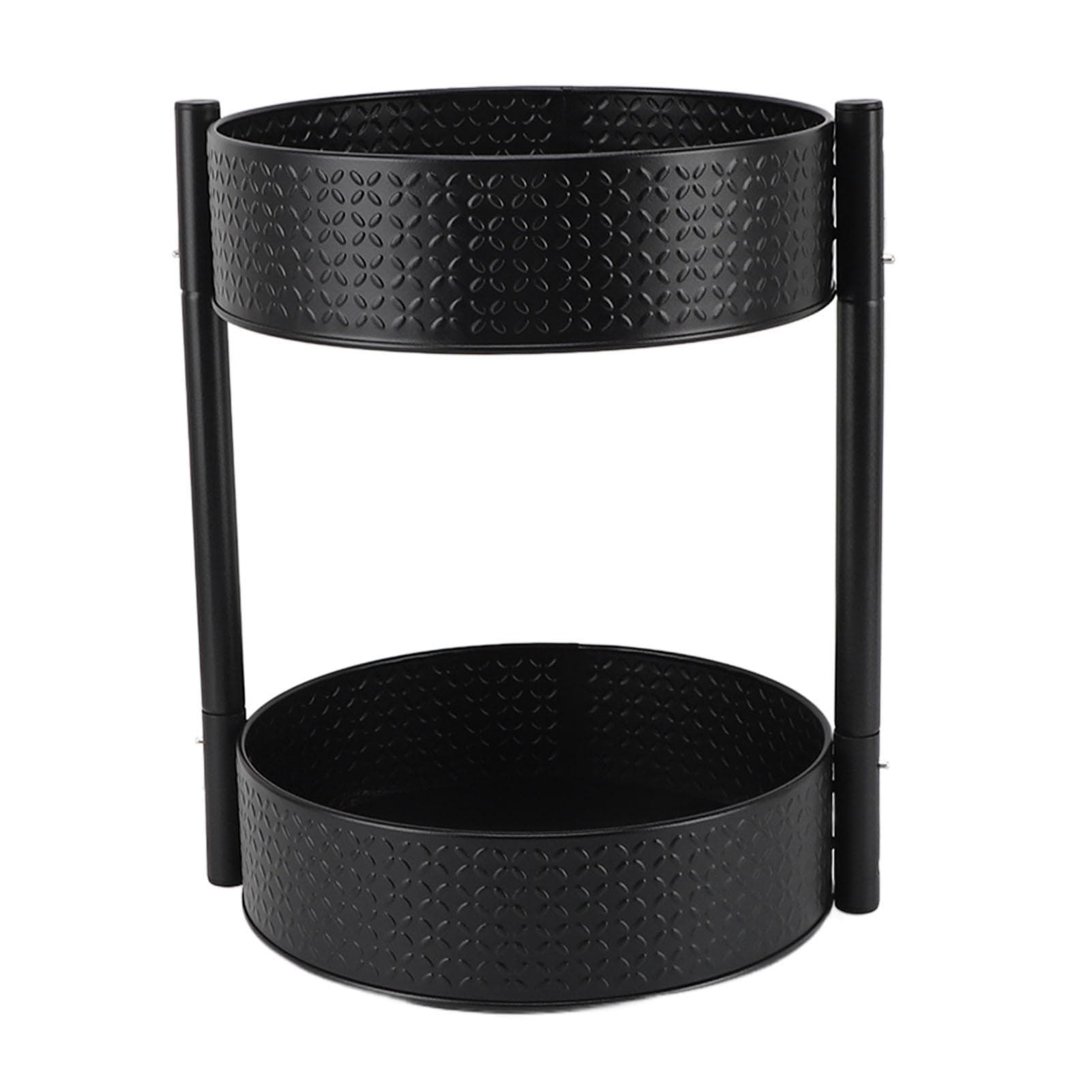 Turntable Spice Rack 360 Degree Rotatable Large Capacity Multifunctional Carbon Steel Turntable