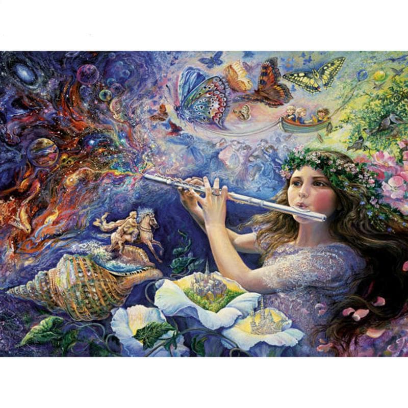 5D DIY Diamond Painting Goddess Playing The Flute Diamond Embroidery Mosaic Cross Stitch Rhinestone 20X30CM