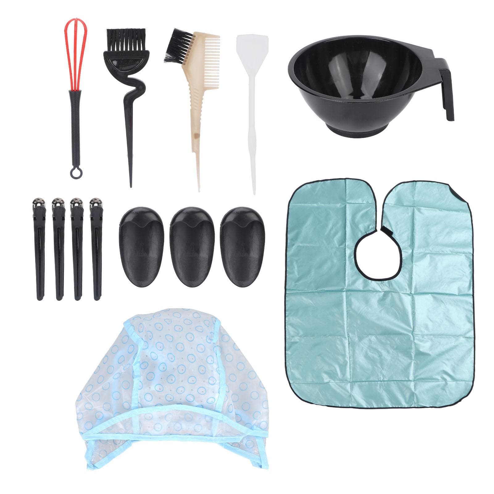 14pcs Hair Dye Coloring Kit DIY Hair Dye Brush Bowl Set for Salon Hair Coloring Bleaching