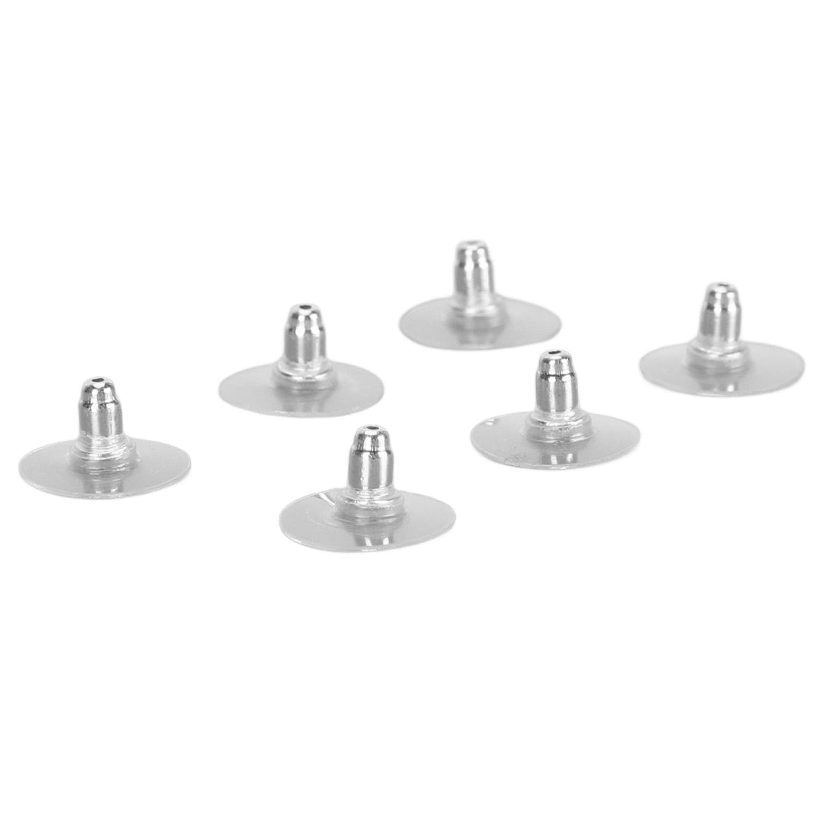 Earring Backs 925 Silver Replacement Secure Locking Studs Backs for Women Girls 3 Pairs White Gold white gold