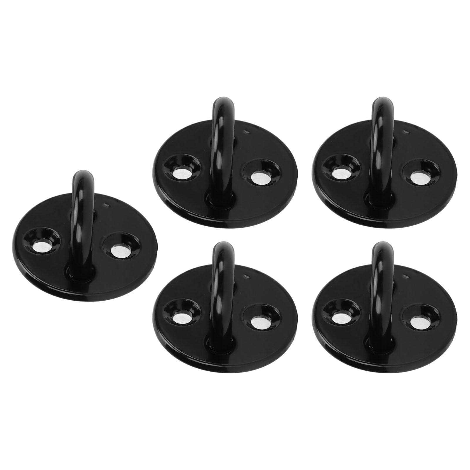 5Pcs Eye Plate Thickened Black Stainless Steel Enhanced Load Bearing Heavy Duty Pad Eye Plate