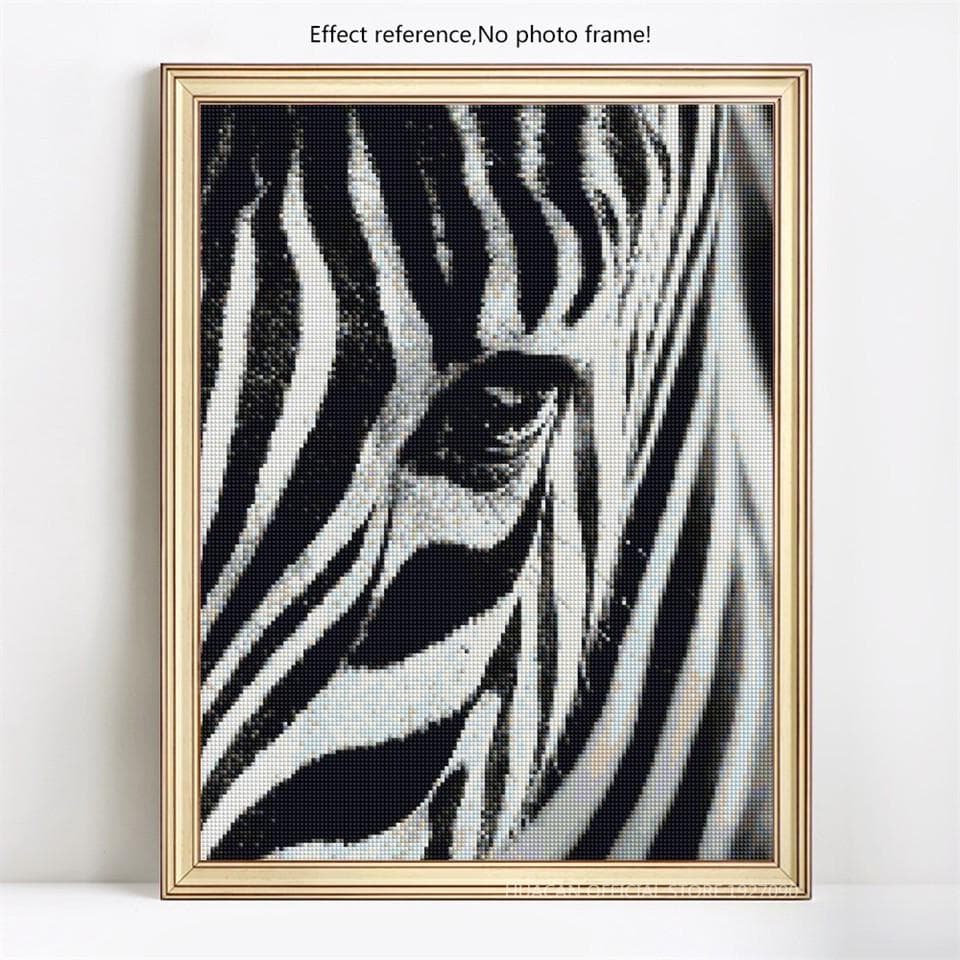 Diamond Painting Animal 5D DIY Diamond Embroidery Zebra Mosaic Home Decoration Picture 20X30CM