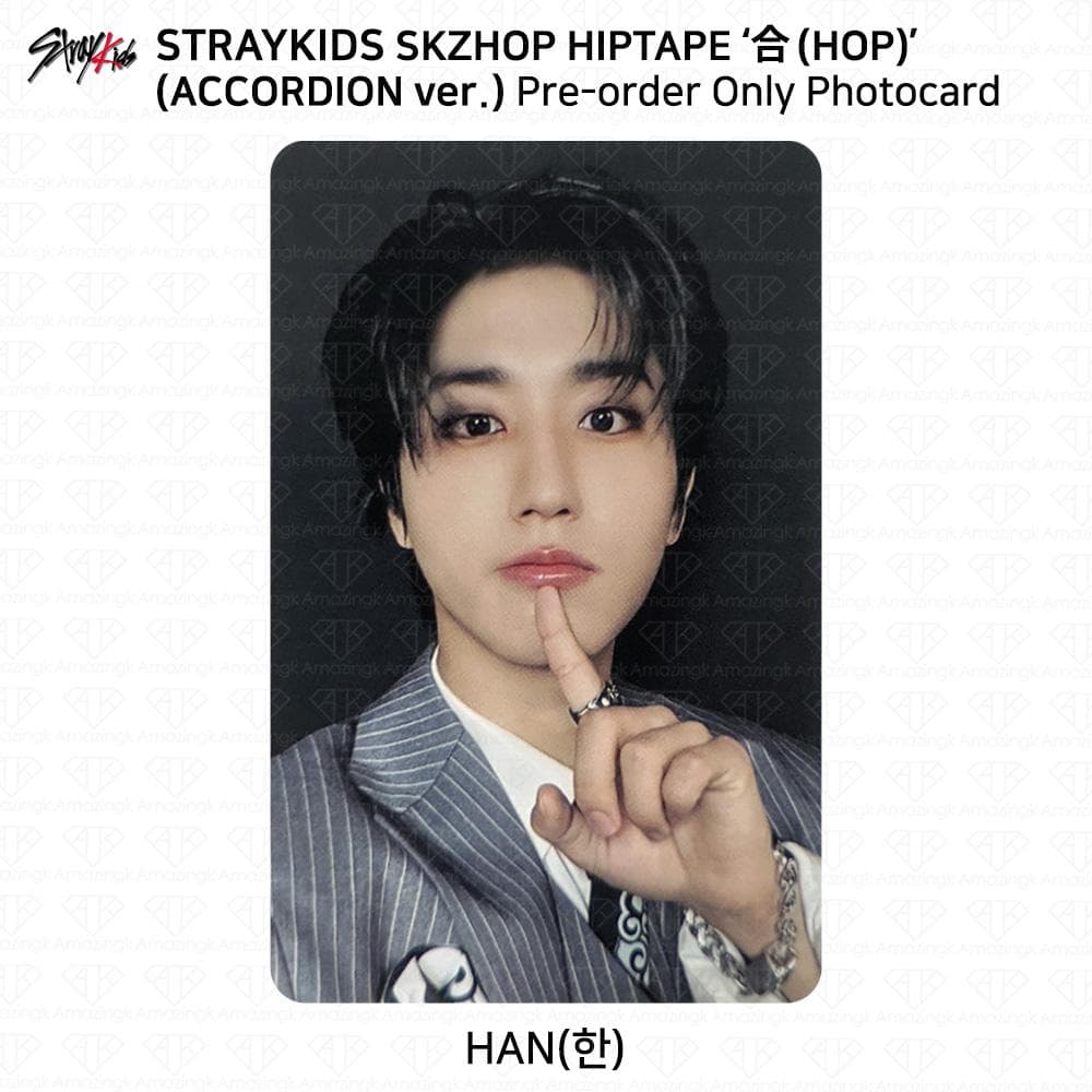Stray Kids SKZHOP HIPTAPE HOP Accordion Official Photocard Unit Monochrome Han - Accordion ver #1