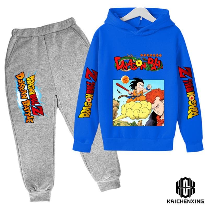 Anime Dragon Ball Z Hoodie Set For Boys Clothes Kids Hoodies Anime Clothes Goku Hoodie Girls Sweatshirt Children 3-14y 140