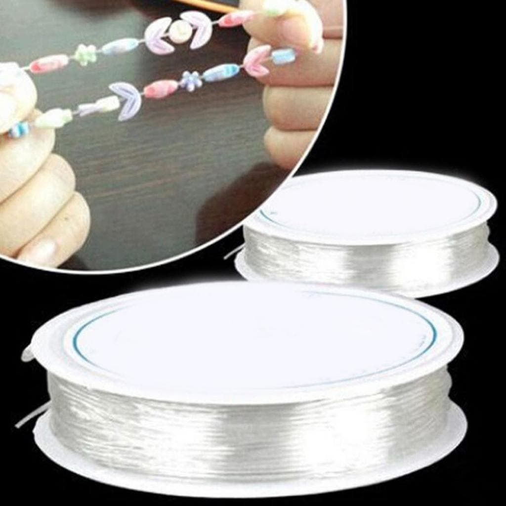 1 Roll of Sturdy Bead Thread Elastic Bobbin Elastic Band DIY Jewelry Bracelet Necklace Handmade Crafts Accessories 0.6 mm