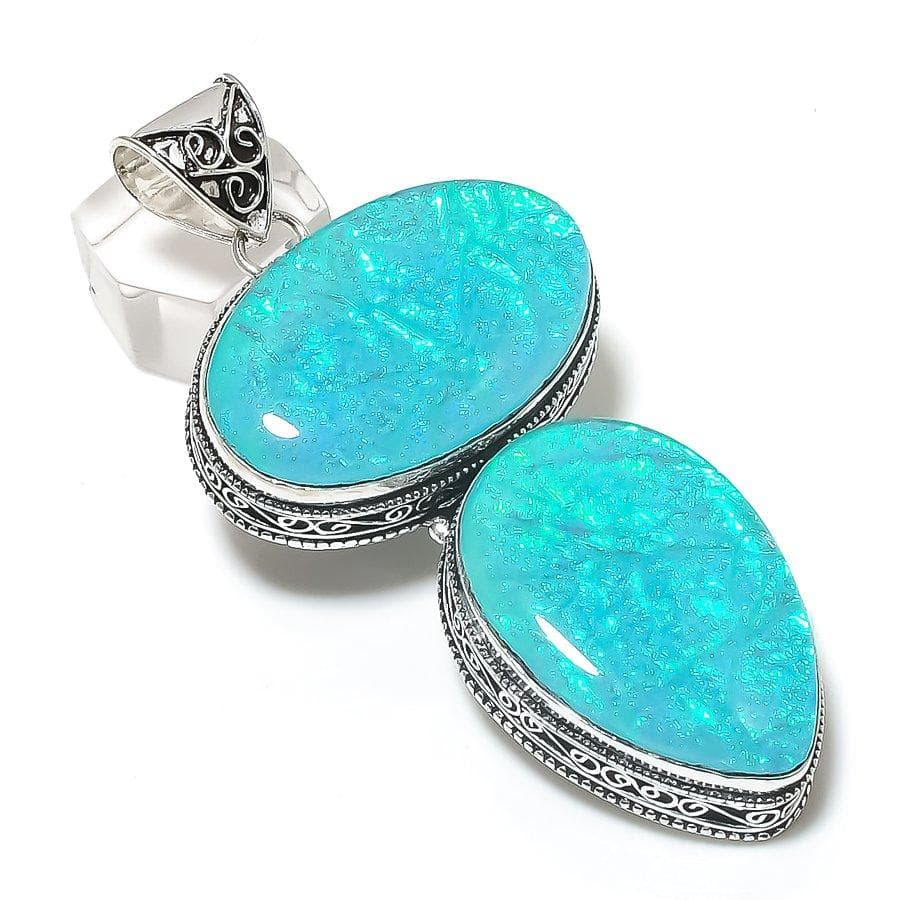Green Triplet Opal Handmade 925 Sterling Silver Jewelry Pendant 3.27 N5B00