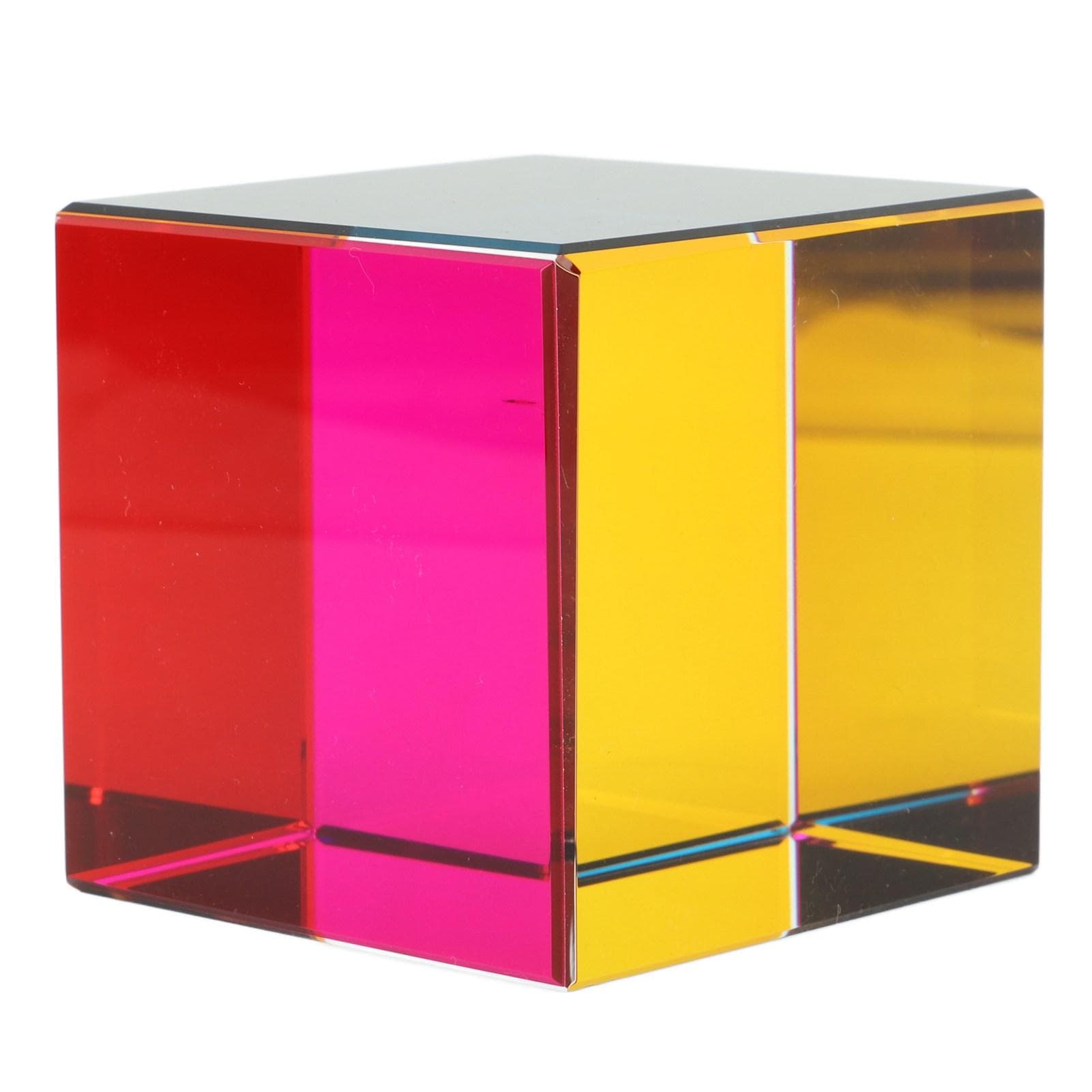 Color Cube Optical 6 Sides Cube Optical Cube Prism for Tabletop Ornaments Educational Toys Physics 50mm/2.0in ID, for SLR 50‑70mm OD Lenses