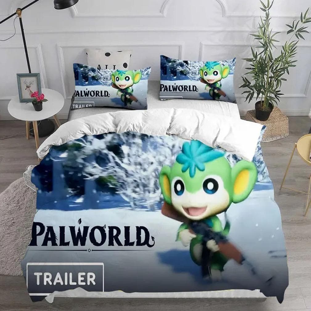 Palworld Bedding Sets,Game Characters Duvet Cover,3D Prints Palworld Quilt Cover 2-3 Pieces Sets Bedroom Decoration 155x220cm 3pcs