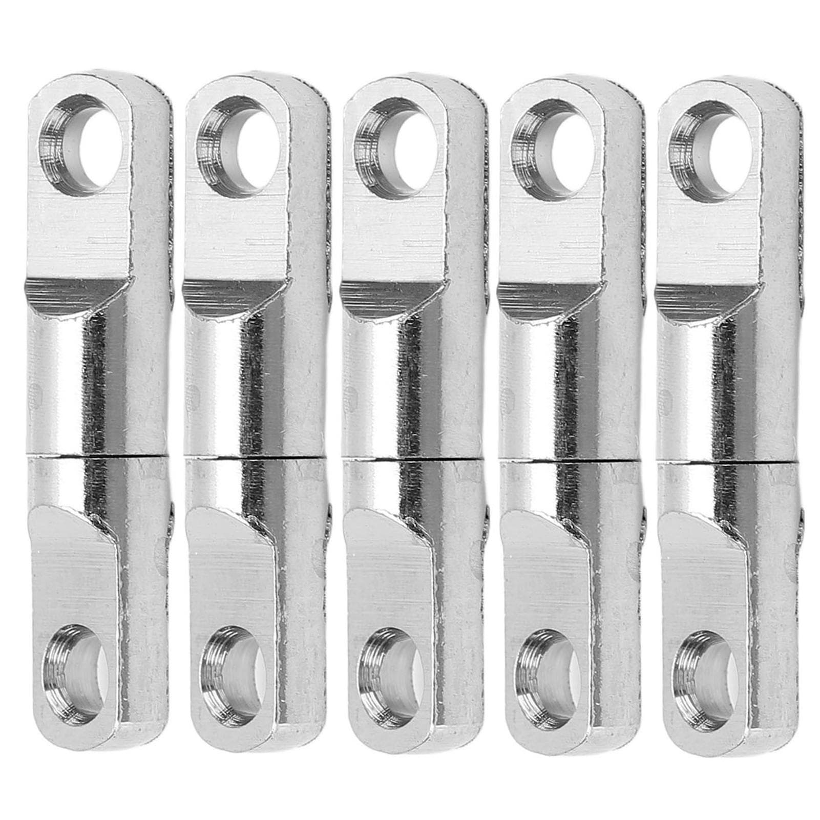 5pcs/set Stainless Steel Column Type 360 degrees Rotary Bearing Swivels Fishing Swivels Hook Connector3.5#