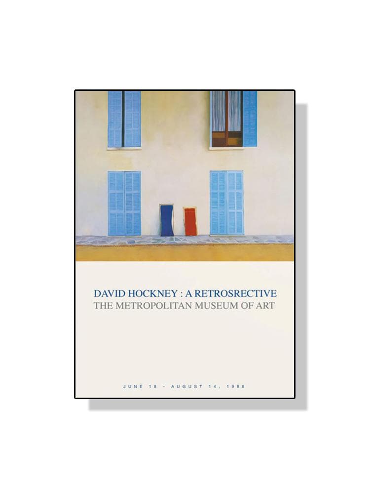 David Hockney Artwork Exhibition Poster Canvas Painting Abstract Pool Deckchairs Wall Art For Living Room Home Decoration 70x120cm No Fram