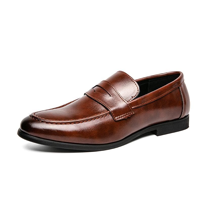 Genuine Leather Men's Slip-on Comfortable Leather Shoes 41