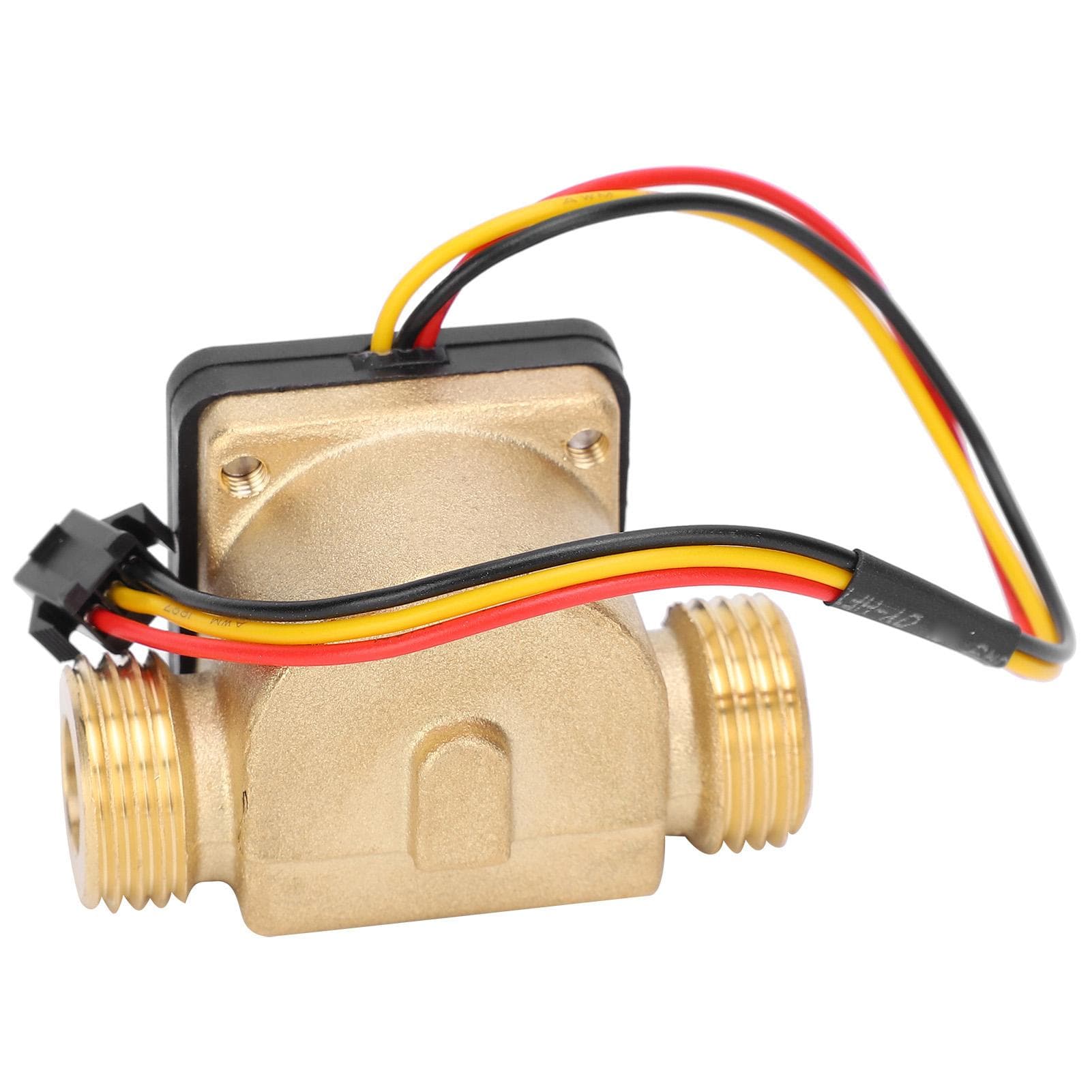 G12in Male Water Flow Sensor Counter Brass Hall Flowmeter DC 3?24V for Water Heaters Credit Card