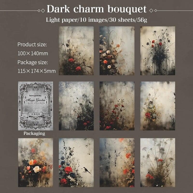 30 pcs Vintage INS Decorative paper DIY Diary Album Scrapbooking material Background paper hand made Junk Journal Supplies