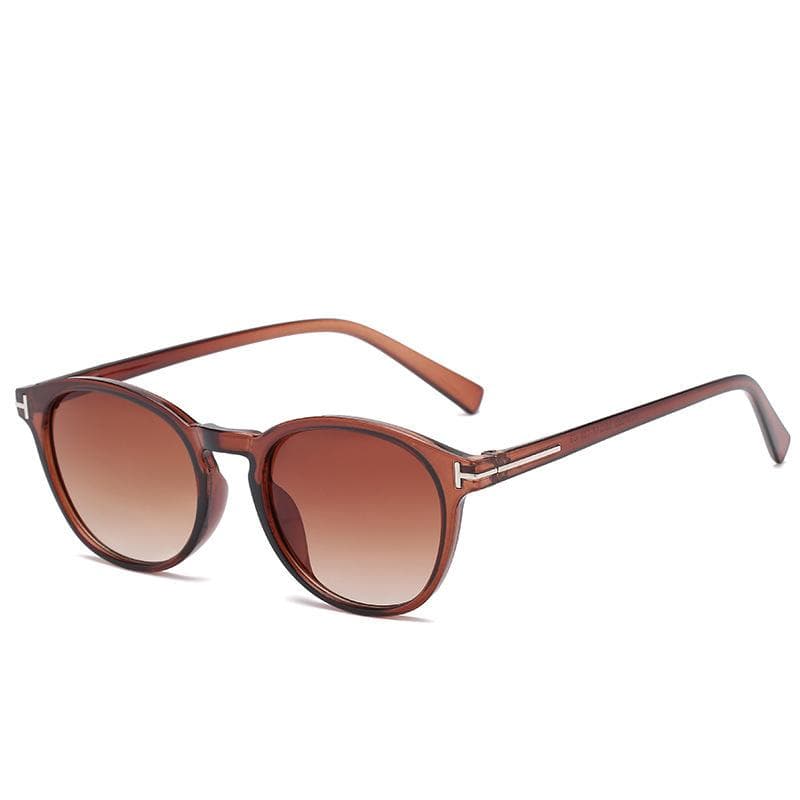New Vintage Round Sunglasses for Women Men Circular Sun Glasses Oval Eyewear Oculos De Sol Unisex Brand Eyeglasses MULTI
