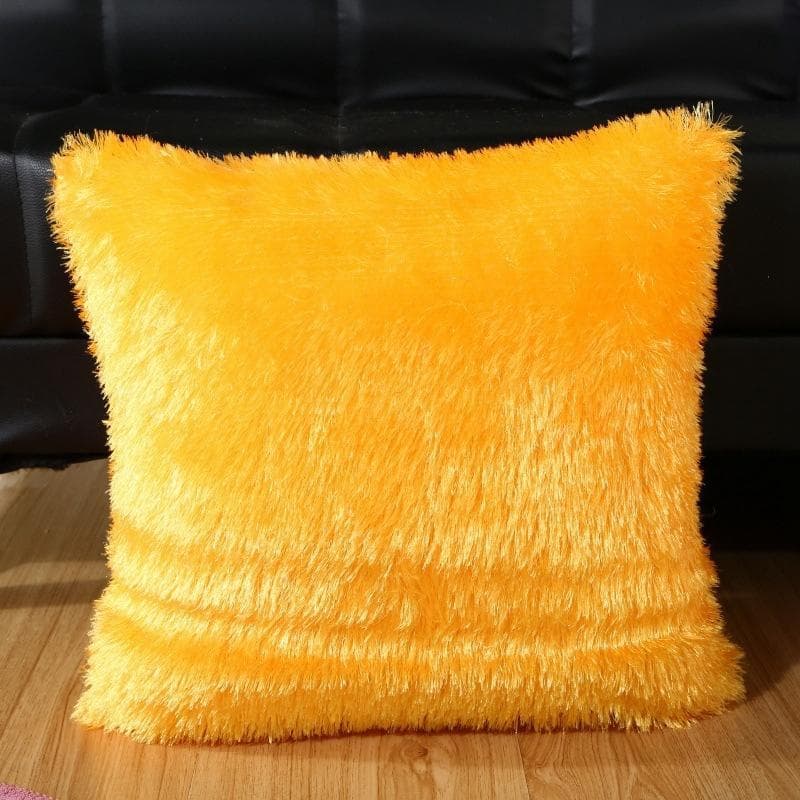 Cushion Cover Plush Velvet Fur Fluffy Sofa Pillow Soft Cushion Cover Pillow Case Solid Color Nordic Home Decoration Tools Pillow Cover 40*40 One Size