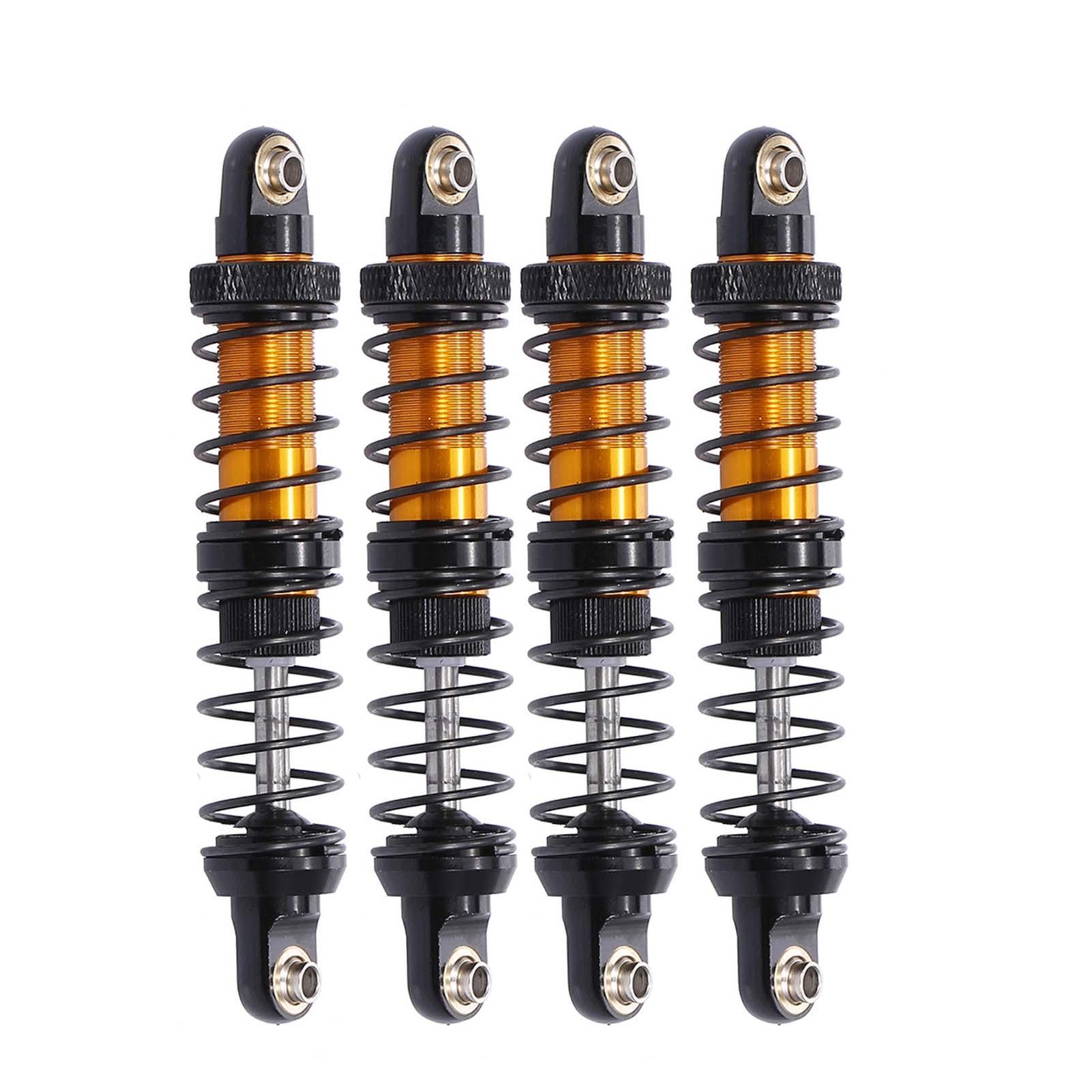 4pcs Adjustable 80mm Metal Shock Absorber Damper for 1/10 Tamiya CC01 RC Crawler Off-road Car 80mm orange