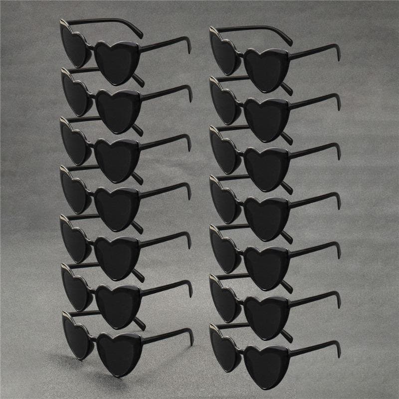 14Pcs Retro Oversized Heart Frame Glasses for Party Wedding Holiday Theme Events Casual Wear