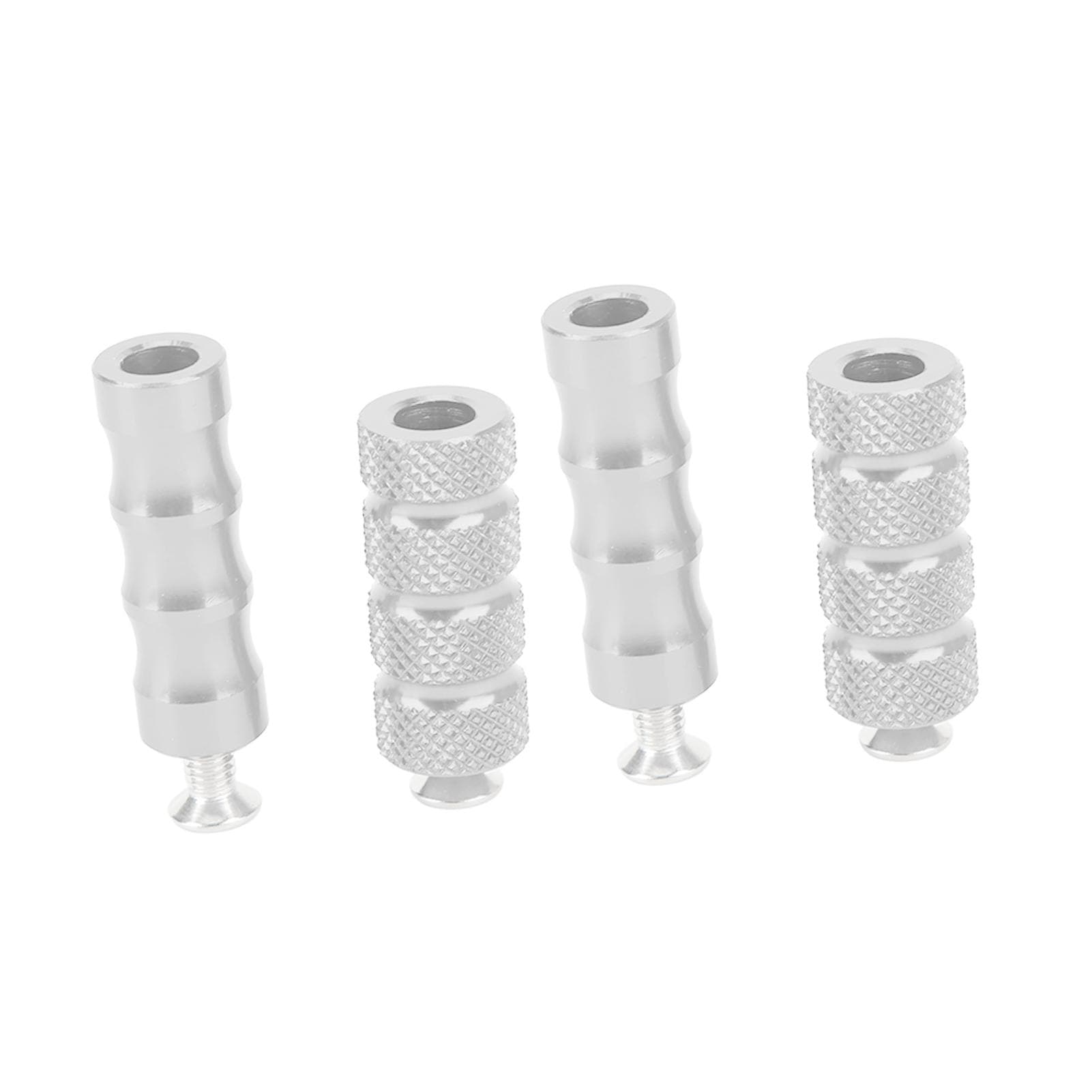 2 Pair Motorcycle Brake Foot Peg CNC Process Plating Precise Fit For M6 6mm Mounting Bolts silver