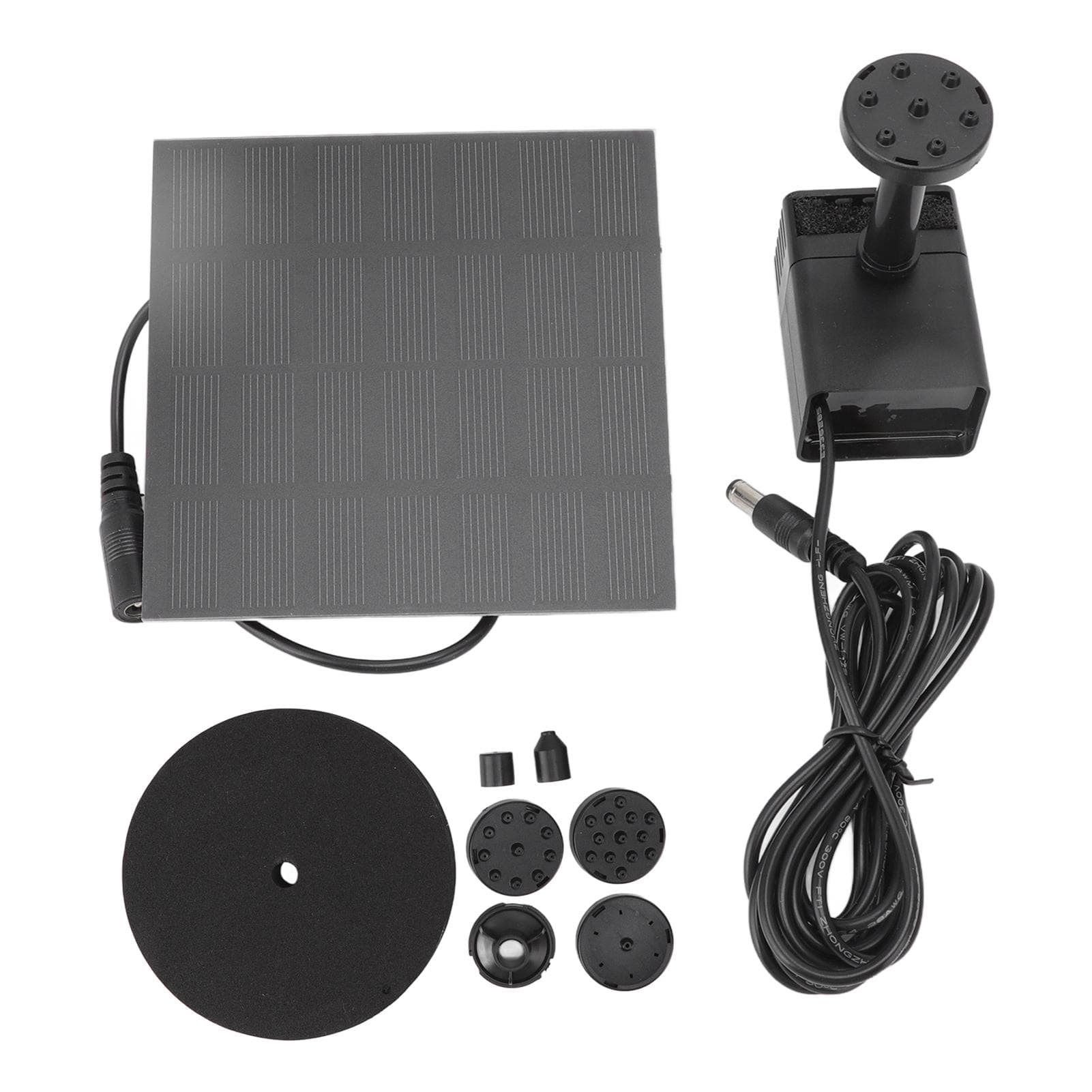 DIY Solar Water Pump Kit Eco Friendly Solar Powered Water Fountain Pump with 6 Nozzles for Bird