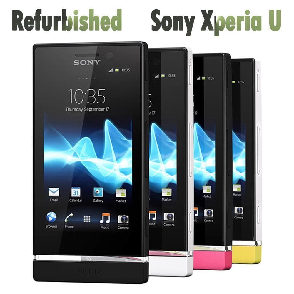 Refurbished Sony Xperia Original Sony Xperia U ST25 5MP 1320mAh Mobile Phone With 1 SIM Simple Set pink