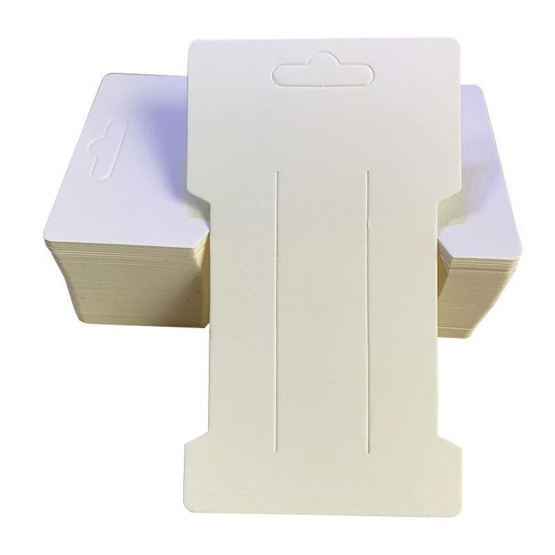 100pcs 6.6x11.5cm Hair Clips Jewelry Display Card Blank Kraft Paper Card Hairclip Price Tag Hairpin Packaging Cardboard Holder ZPG 6.6cmX11.5CMX100PCS white