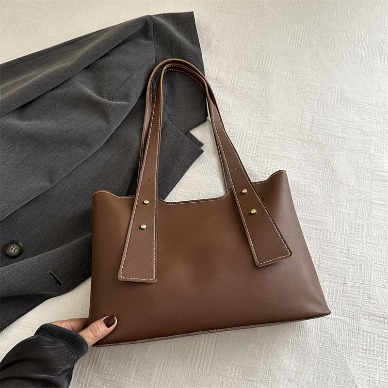 Commuter Bags for Women, New Tide Large Capacity Office Worker Tote Bag, Advanced Niche Texture Handheld Shoulder Bag, Women's Bags coffee