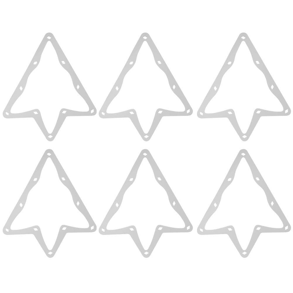 6Pcs Billiard Magical Rack Sheet Table Pool 10Ball Paper Tip Tool Accessory White