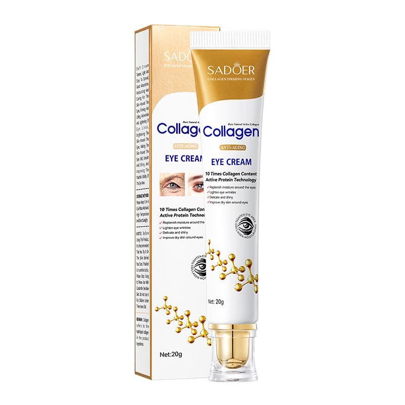 Quick De-Puffing Cream Collagen Anti-Wrinkle Firming Fade Fine Lines Dark Circles De-Puffing Eye Bags Brightening Eye Care 1PCS
