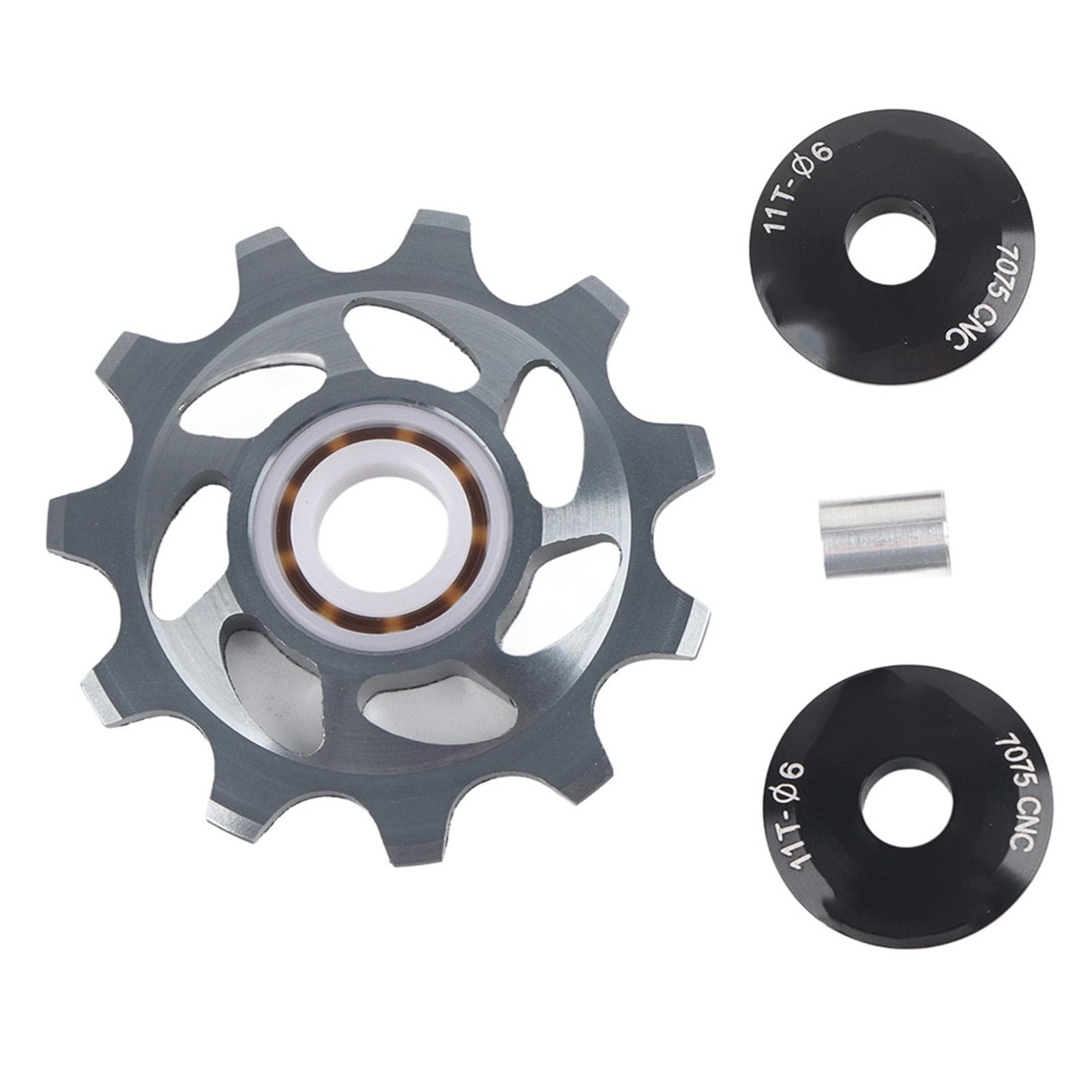 11T Jockey Wheel Rear Derailleur Pulley for Mountain Bike Replacement Parts(Titanium Color)
