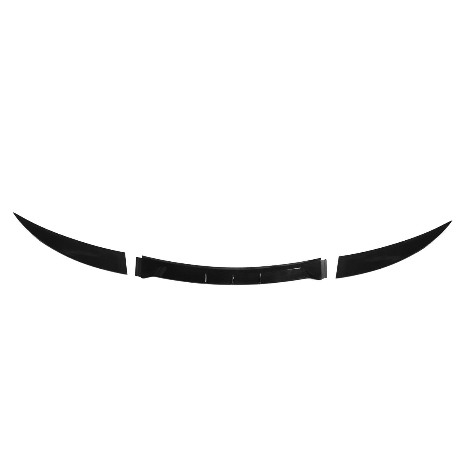 3PCS Car Rear Spoiler Wing Bright Black 120cm Low Noise Lightweight Shockproof Universal for