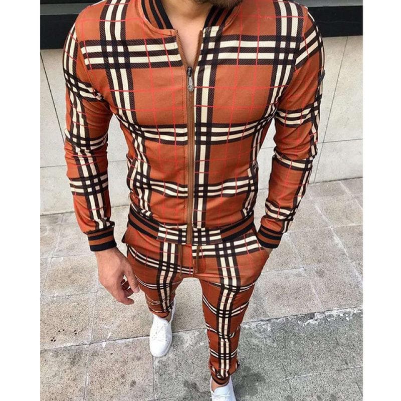 New Gentlemen Tracksuit Set Jackets Sets Men Suit Men Fashion Tracksuit Sportsuit Men Sweatshirts Sportswear Coat+Pant 3XL 199cm