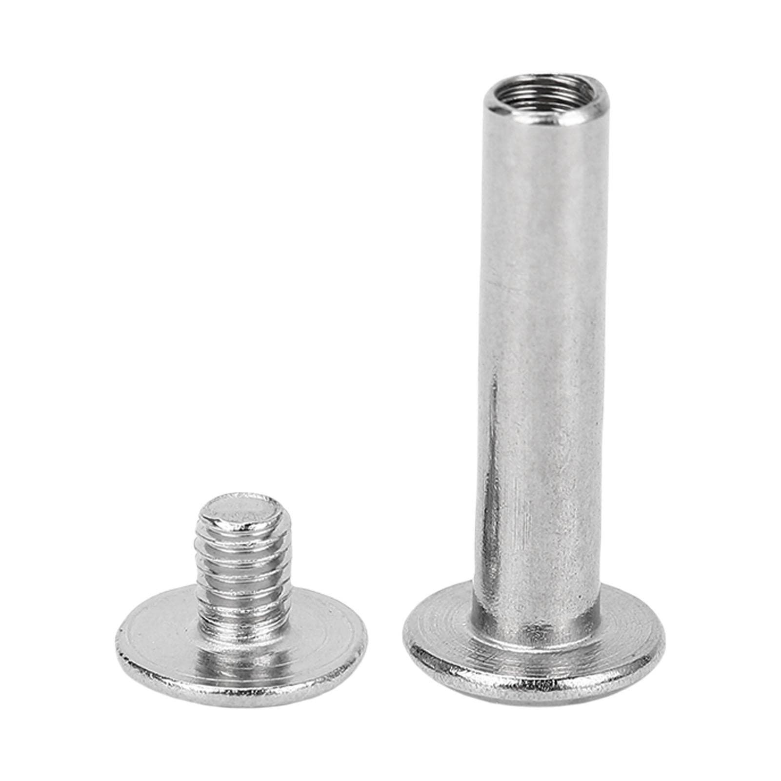 50 Set Flat Round Head Rivet M3.5 4.5x20x9mm Stainless Steel Binding Post Screws Set for