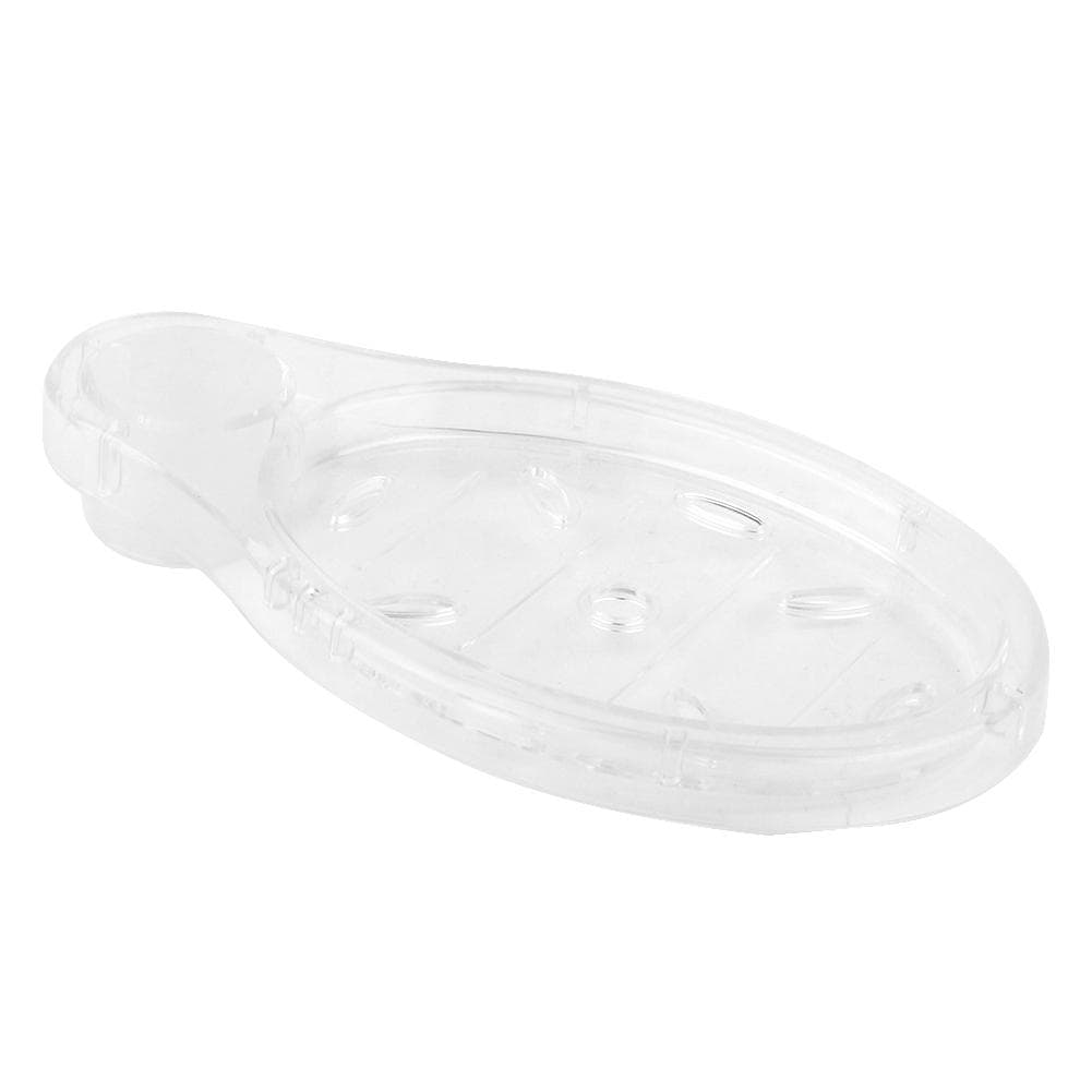Transparent Round Acrylic Soap Dishes Box Holder Lifting Rod Bathroom Accessories